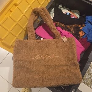 PINK Victoria's Secret Tan Tote Bag